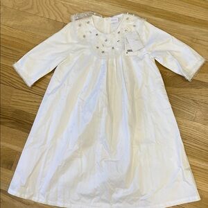 White Embellished Girls Dress
